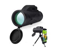 Monocular Starscope Telescope, 80x100 High-performance Prism Telescope, with Smartphone Holder & Tripod Waterproof Monocular for Bird Watching, Hiking