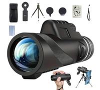Monocular Stscope360, Estetoscopio 360, Monocular De Largo Alcance para Adultos, Portátil, Visión Nocturna HD De Largo Alcance, con Adaptador para Teléfono Y Trípode, Ideal para (80 * 100-black)
