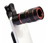Monocular Telescopio Telescopio Móvil Universal 8X Teleobjetivo Hd sin Cámara Telescopio de Viñeta,Negro