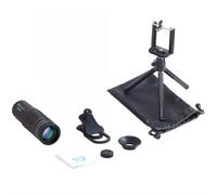 Monocular universal con zoom óptico HD de 18x25 para observación de teléfonos móviles, teleobjetivo de 18x con trípode para smartphone.