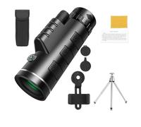 Monoculares con Zoom Potente For Exteriores, Lente Telescópica De Largo Alcance con Trípode For Acampar, Senderismo, Viajar, Teléfono, Monocular, 10X(with Tripod)