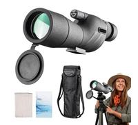 Monoculares para adultos de alta potencia, monoculares de visión más grande de 25 a 75 x 60 para adultos, monoculares de visión más grande al aire libre y observación de aves, impermeable con correa