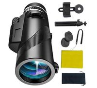 Monoculares para adultos Telescopio monocular de alta potencia para smartphone - Telescopio con aumento 80x | Equipo de senderismo ligero para monitorear 'observación de anim