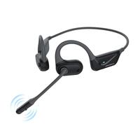 MONODEAL Auriculares abiertos con micrófono, auriculares Bluetooth con cancelación de ruido y botón de silencio, auriculares inalámbricos Bluetooth 5.4 para trabajo, conducción, oficina en casa