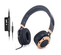 MONODEAL Auriculares con cancelación de Ruido Activo con micrófono y Adaptador de avión, Auriculares de Viaje Plegables y Ligeros, Auriculares con Cable de Alta fidelidad y Graves Profundos con Funda