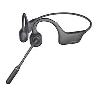 MONODEAL Auriculares de conducción ósea con micrófono, Cascos Bluetooth 5.3, auriculares abiertos con micrófono de brazo con cancelación de ruido, auriculares inalámbricos para el trabajo, conducción