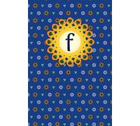 Monogram F Graph Grid Paper Notebook: Blue Journal with Personalized Design from an Initial Letter F Numbered Pages, Page with Rulers, Space to Add Dates, Checklist Pages, Index Section