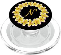 Monogram N Initial Lei Inspired Bonito diseño de círculo PopSockets PopGrip para MagSafe