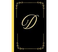 Monogram notebook with letter "D": Personalized Touch - Stylish notebook featuring the bold initial D,: Versatile Use - Ideal for journaling, note-taking, creative writing, daily lists, or school