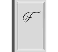 Monogram notebook with letter "F": Personalized Touch - Stylish notebook featuring the bold initial ”F”.: Versatile Use - Ideal for journaling, note-taking, creative writing, daily lists or Diary.