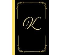 Monogram notebook with letter "K": Personalized Touch - Stylish notebook featuring the bold initial K: Versatile Use - Ideal for journaling, note-taking, creative writing, daily lists, or Diary