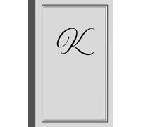 Monogram notebook with letter "K": Personalized Touch - Stylish notebook featuring the bold initial ”K”.: Versatile Use - Ideal for journaling, note-taking, creative writing, daily lists or Diary.