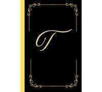 Monogram notebook with letter "T": Personalized Touch - Stylish notebook featuring the bold initial ”T”.: Versatile Use - Ideal for journaling, note-taking, creative writing, daily lists or Diary.