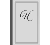 Monogram notebook with letter "U": Personalized Touch - Stylish notebook featuring the bold initial ”U”.: Versatile Use - Ideal for journaling, note-taking, creative writing, daily lists or Diary.