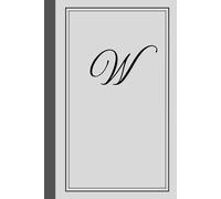 Monogram notebook with letter "W": Personalized Touch - Stylish notebook featuring the bold initial ”W”.: Versatile Use - Ideal for journaling, note-taking, creative writing, daily lists or Diary.