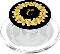 Monograma C Inicial Lei Inspirado Bonito Diseño de Círculo PopSockets PopGrip para MagSafe