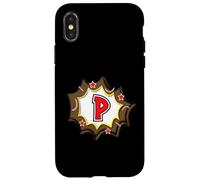 Monograma Estilo cómic Letra P para niños, niñas, Mujeres y Hombres Carcasa para iPhone X/XS