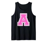 Monograma Inicial A en Color Rosa para Nombre de A Camiseta sin Mangas