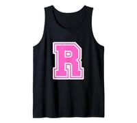 Monograma Inicial Letra R Rosa para Nombre de R Camiseta sin Mangas