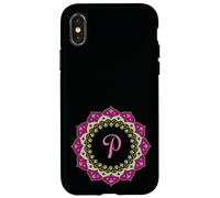 Monograma Letra P Inicial Mandala Inspirado para Mujeres y Hombres Carcasa para iPhone X/XS