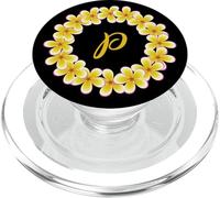 Monograma P Inicial Lei Inspirado Bonito Diseño de Círculo PopSockets PopGrip para MagSafe