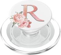 Monograma Personalizado Letra Inicial R Regalo Floral PopSockets PopGrip para MagSafe