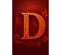 Monogrammed journal with the capital letter D on the front cover