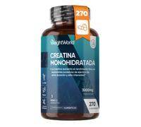 Creatina Monohidratada 3000mg, 270 Comprimidos, 3 Meses de Suministro - Suplemento Deportivo Apto para Veganos, 3 Comprimidos al Día, Sin OGM ni Estearato de Magnesio