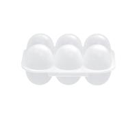 MONOJLY Cajas de huevos a prueba de polvo de 6 rejillas con tapa para mantener tus huevos frescos limpios Contenedor de almacenamiento transparente para huevos Uso doméstico