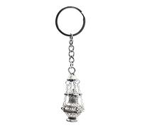 MONOJLY Incienso cristiano para llavero, incensario de aleación para llavero, adorno para coche, iglesia, bolso, decoración souven, Silber