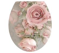 MONOJLY-pegatina para cubierta de bandeja de Pedestal de WC, pegatina para inodoro, inodoro, decoración del hogar, decoración de baño, calcomanías con vista de flores impresas en 3D