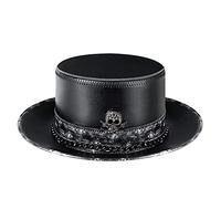 MONOJLY Sombrero de médico de la peste de cuero Steampunk para disfraz de Halloween accesorios para adultos