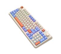 MONOJLY Teclado para juegos K82 con retroiluminación de tres colores y sensación mecánica, 94 teclas para jugadores, computadora, computadora portátil, teclados