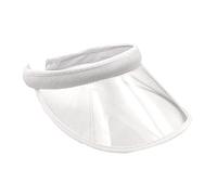 MONOJLY Viseras transparentes de plástico de color transparente, protección UV, para mujer, sombrero de verano, visera de golf