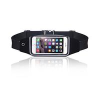 MONOJOY - Cinturón para correr con riñonera, funda de iPhone 5/5S/6/6S/7/Plus, impermeable, Universal, con diseño apto para pantalla táctil, suave, impermeable, para deportes, riñonera con ventana transparente, compatible con iPhone 5/5S/6/6S/5C/6plus/6S Plus, Samsung Galaxy S3 S4, LG G2, HTC One, Blackberry, Sony, MP4 (Universal de 5,5 pulgadas o menos de 5,5 pulgadas)