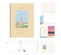 Monolike Seoul - Agenda de tapa dura de 6 meses para la temporada de hoy, montaña Namsan, planificador académico semanal y mensual sin fecha