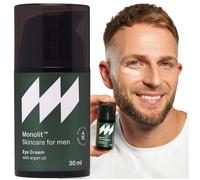 Monolit Crema para el Contorno de Ojos con Aceite de Argán para Hombres, Antiarrugas, Hidratante Aceite de Almendras Dulces, Extracto de Semillas de Membrillo, para Cada Tipo de Piel, 30ml
