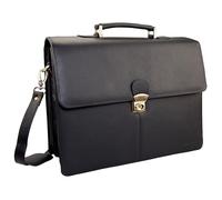 monolith 2000003193 - Maletín de Piel, con Bandolera, en Negro, 1 Pieza