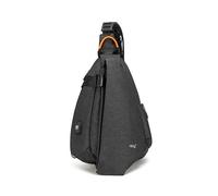 monolith - Mochila cruzada i-Stay para 12 pulgadas, 10 L | Mochila de negocios en gris/naranja con bolsillo con cremallera