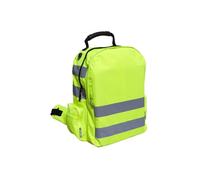monolith - Mochila de alta visibilidad con bandas reflectantes, 24 l | Amarillo neón, diseño de alta visibilidad, bolso bandolera con compartimento para portátil de 15,6 pulgadas