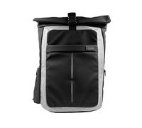 monolith - Mochila para portátil con cierre enrollable hasta 17 pulgadas | Bolso bandolera para portátil y tableta en negro/gris