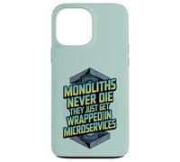 Monoliths Never Die Funny Software Architecture Desarrollador Carcasa para iPhone 13 Pro MAX