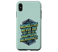 Monoliths Never Die Funny Software Architecture Desarrollador Carcasa para iPhone XS MAX
