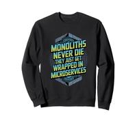 Monoliths Never Die Funny Software Architecture Desarrollador Sudadera