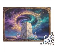 Monolito Místico Puzzle de 1000 Piezas Papel para Adultos Escenario Nocturno Cósmico Relajación Decoración Regalo 70x50cm/1000pcs