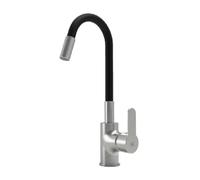 Monomando fregadero flexible Omnia Negro