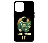 Monopatín Astronauta Roll with It Funny Space Carcasa para iPhone 12 Pro MAX