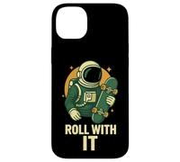 Monopatín Astronauta Roll with It Funny Space Carcasa para iPhone 14 Plus