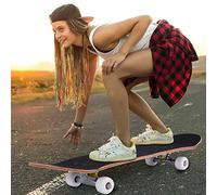 Monopatín Completo para Principiantes, niño, Adulto, monopatín 79 x 20 x 8,5 cm de 7 Capas, Doble Kick Deck cóncavo Skate Board para niñas y niños Principiantes y Profesionales