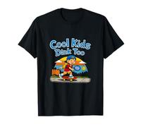 Monopatín Cool Kids Dink Too Retro con Pickleball para niños Camiseta